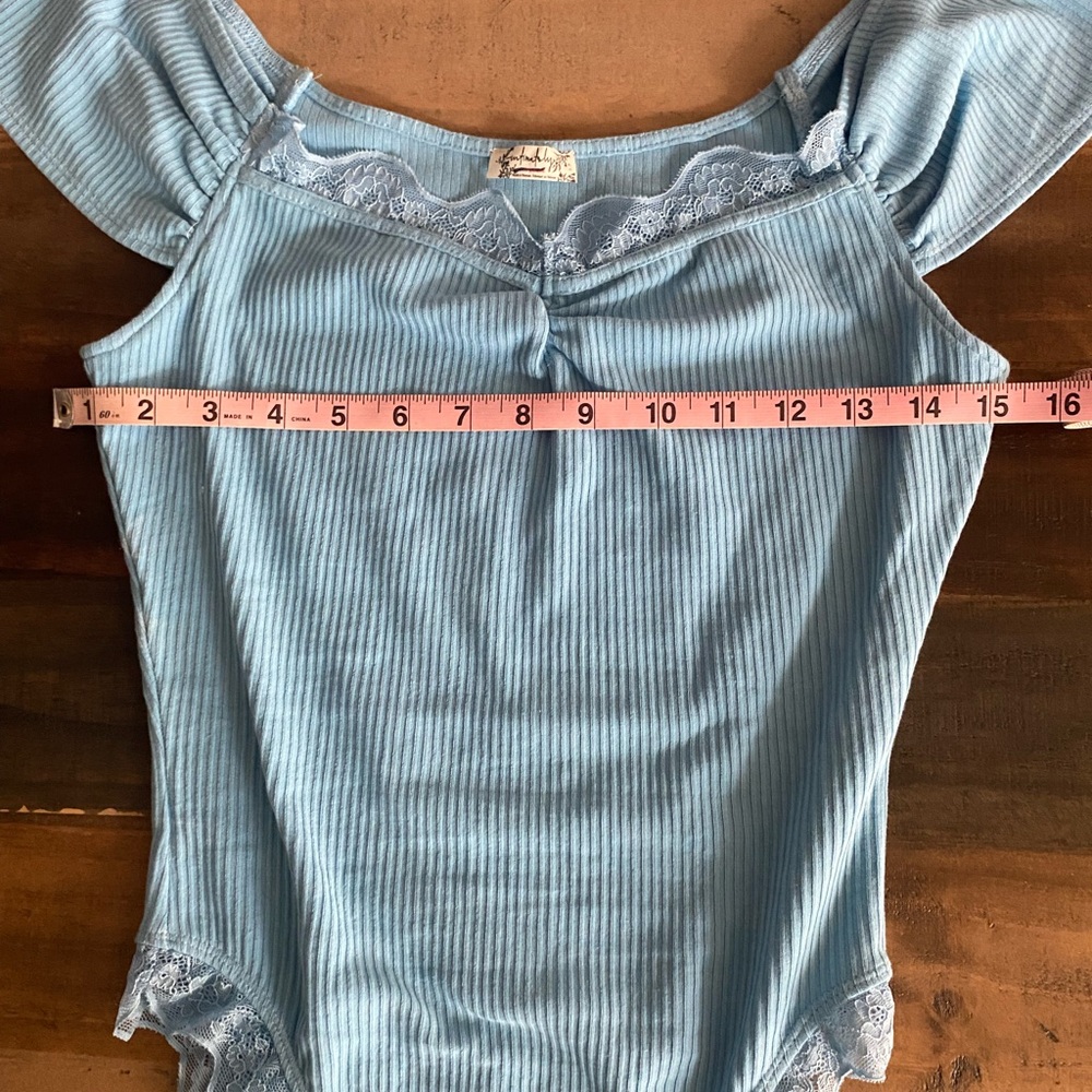 NWOT Free People Lace Trim Bodysuit - Picture 11 of 12